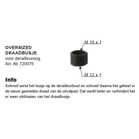 Wire eye for derailleurogog M10 M12