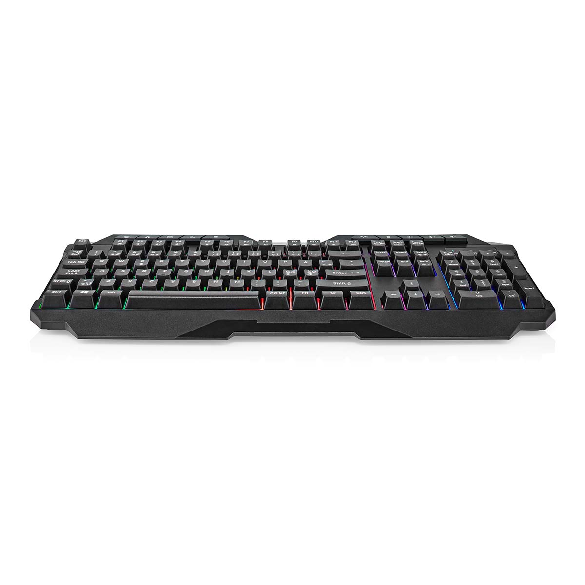 Ty Nedis kabelgebundene Gaming-Tastatur | USB PE-A | Folientasten | geführt | qwer | skandinavisch | USB-betrieben | Stromkabellänge: 1,30 m | Multimedia - gkbd110bknd