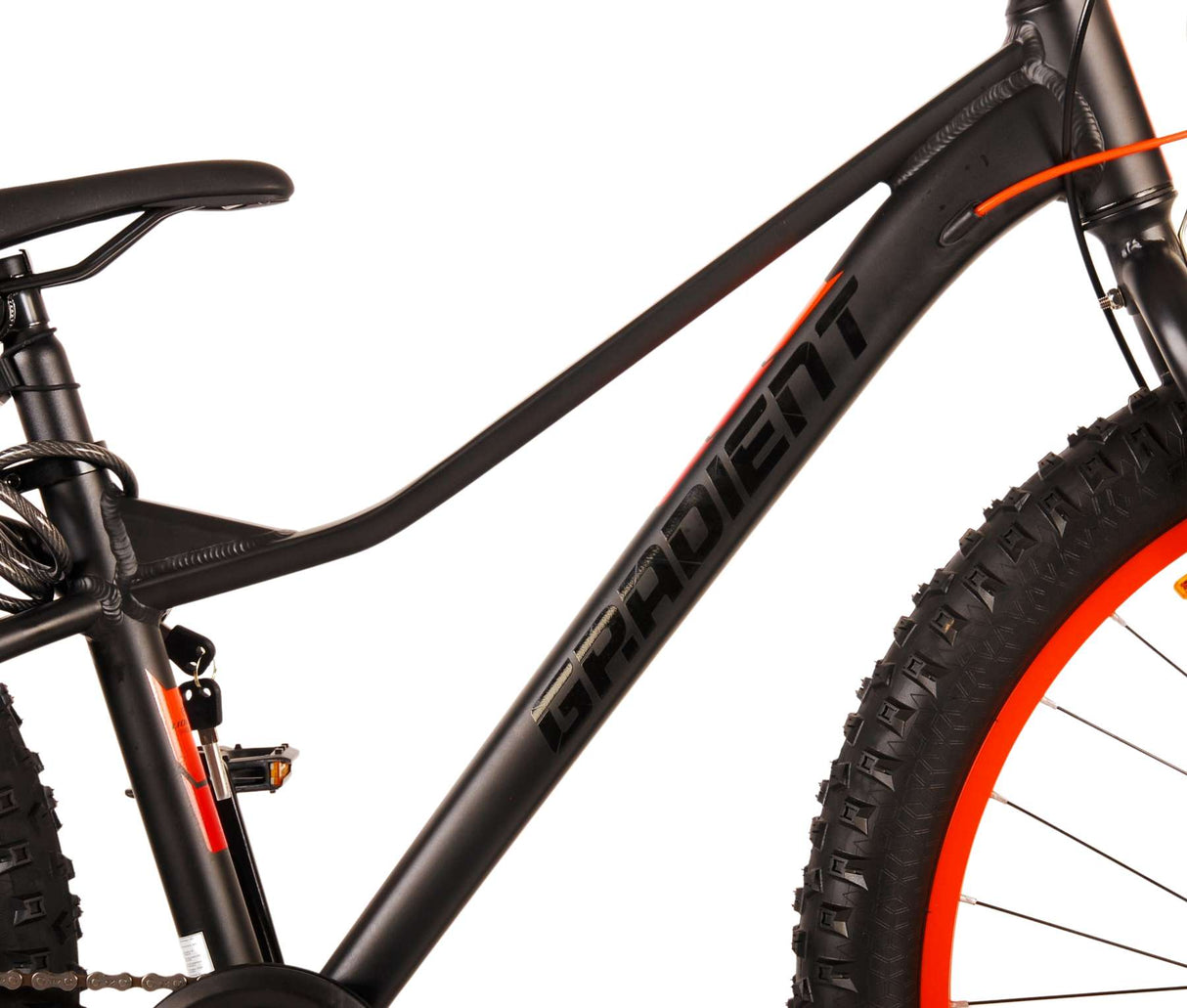 Volare Gradient Kinderfahrrad – Jungen – 26 Zoll – Schwarz Orange – 7 Gänge – Prime Collection
