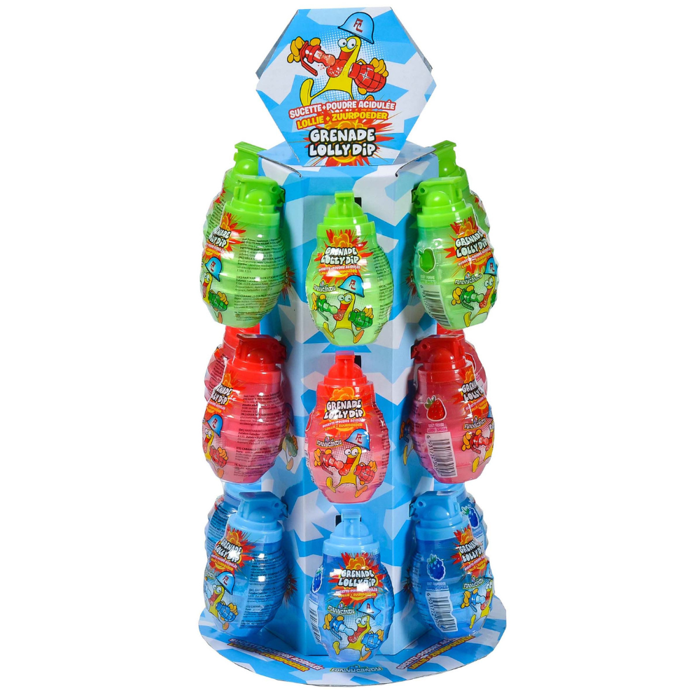 Lustiger Candy-Granaten-Dip-Lick (18x40gr)