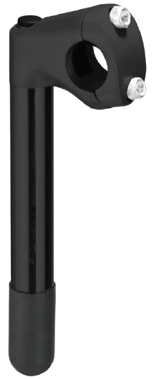 White-Label-Stiel für Kinder. ø25,4 180mm 2 Schrauben schwarz
