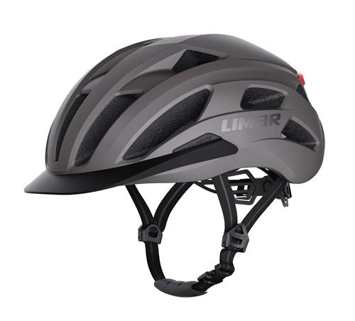 Limar helm action urban m 53-57 mat grijs met led