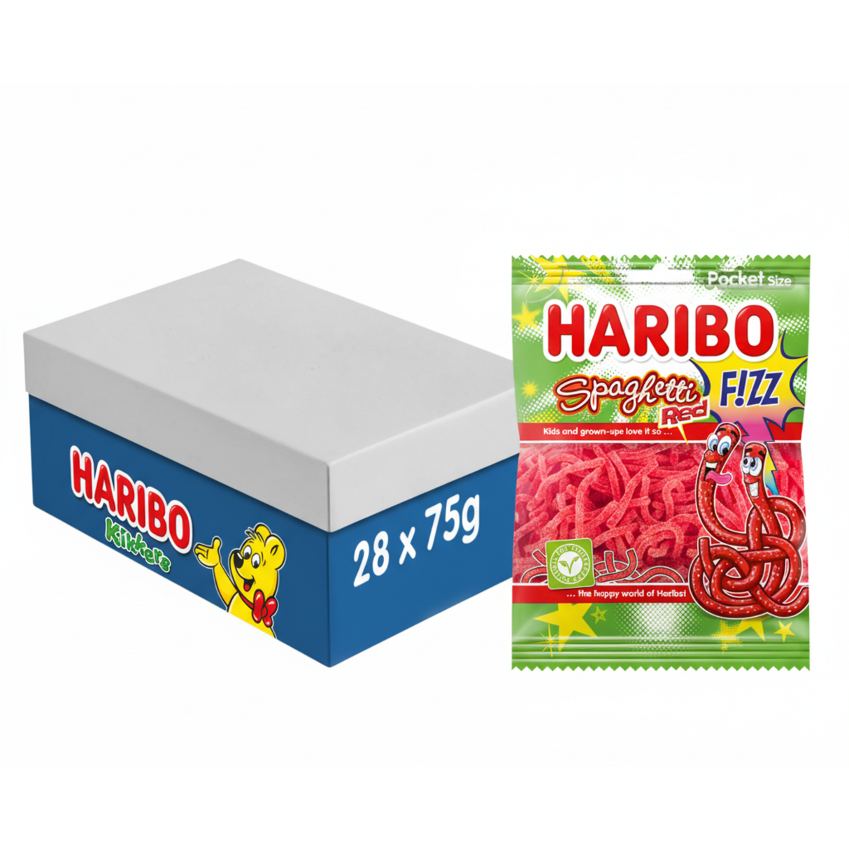 Haribo spaghetti red f!zz Beutel (28x 70gr)