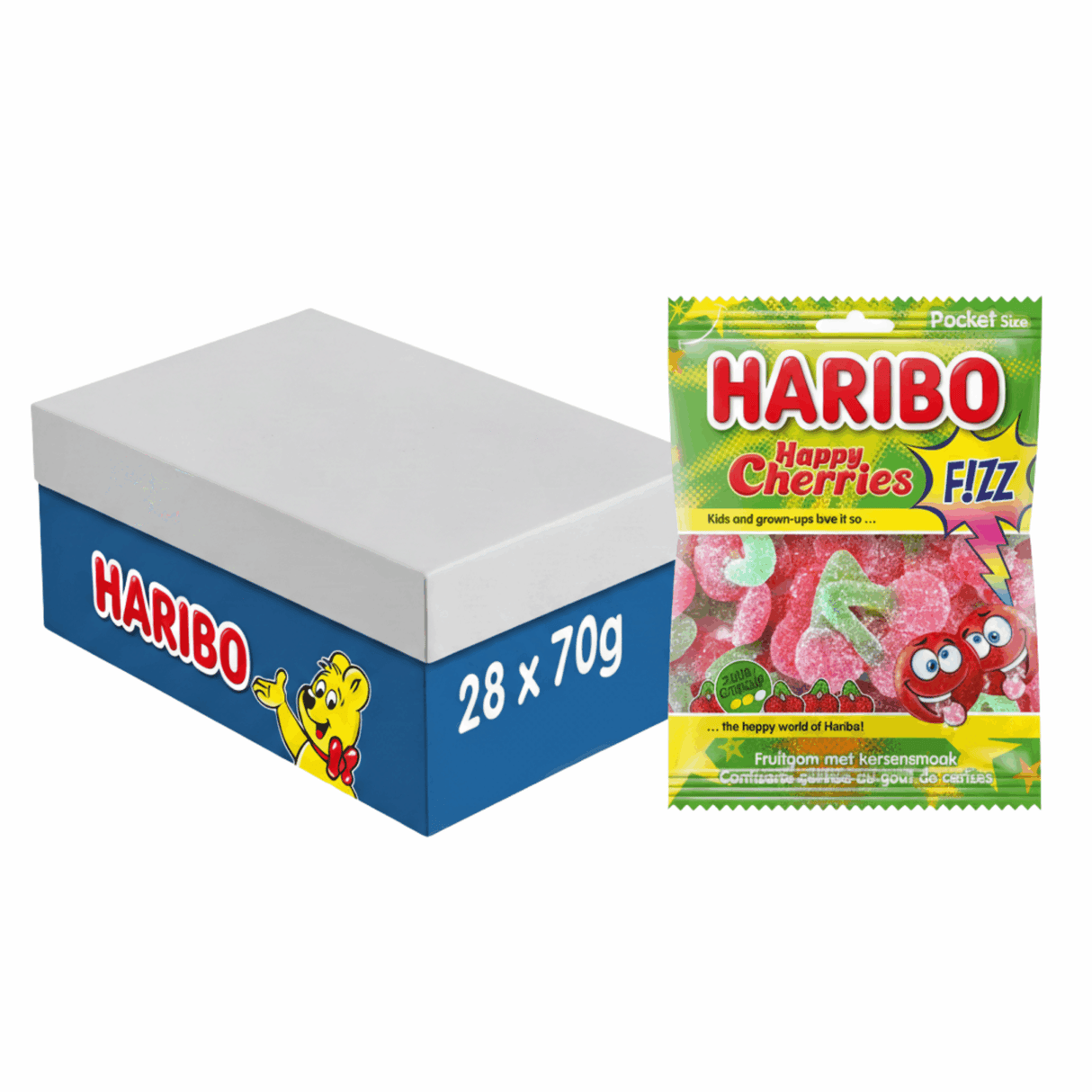 Haribo Happy Cherrys f!zz Beutel (28x 70gr)