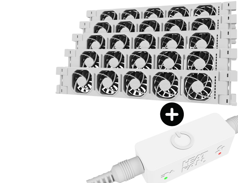 Heatfan 5 - Kühlerlüfter Cinco - White + Touch Sensor