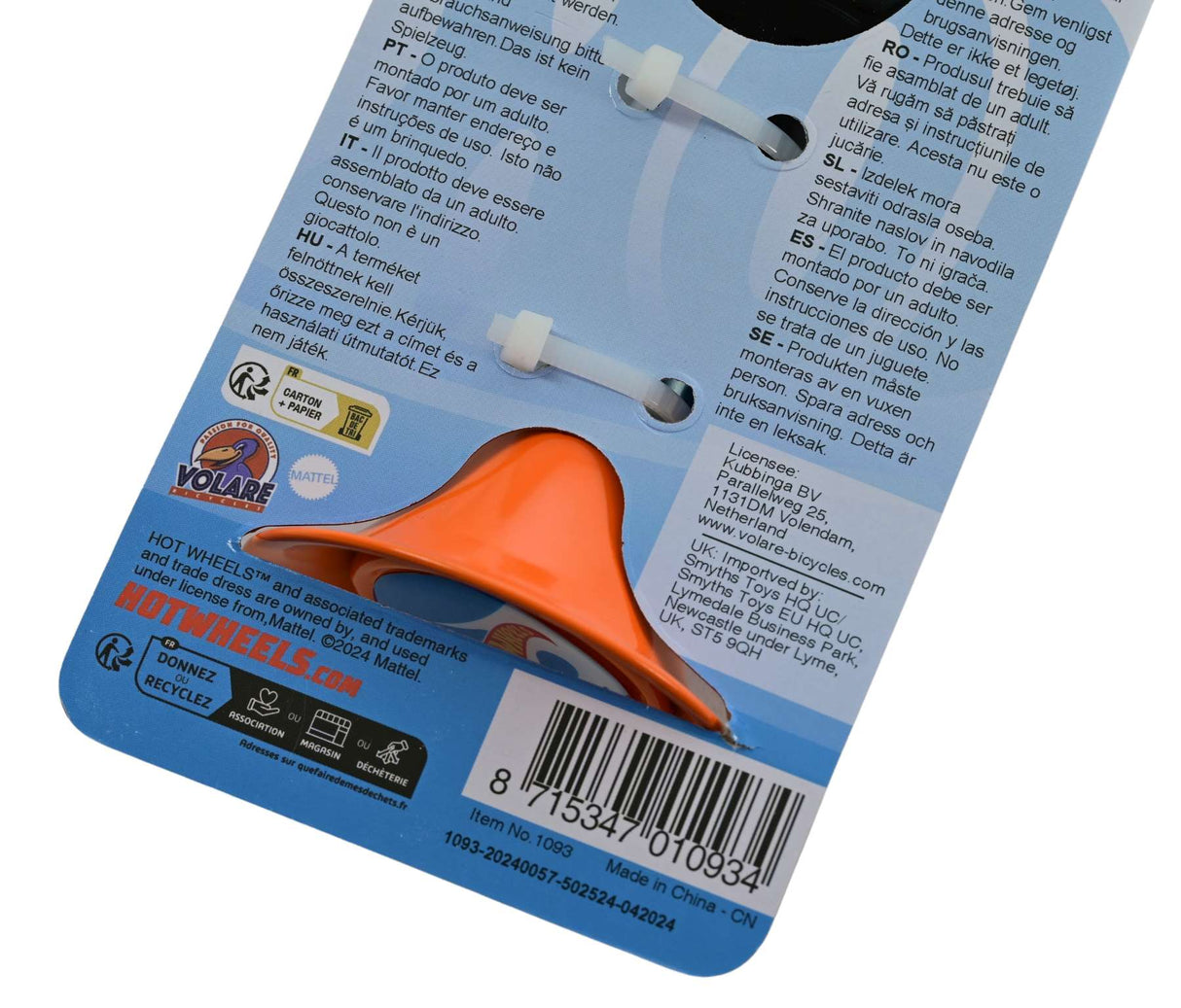 Heiße Räder Hot Wheels Fahrradhupe – Jungen – Orange Schwarz