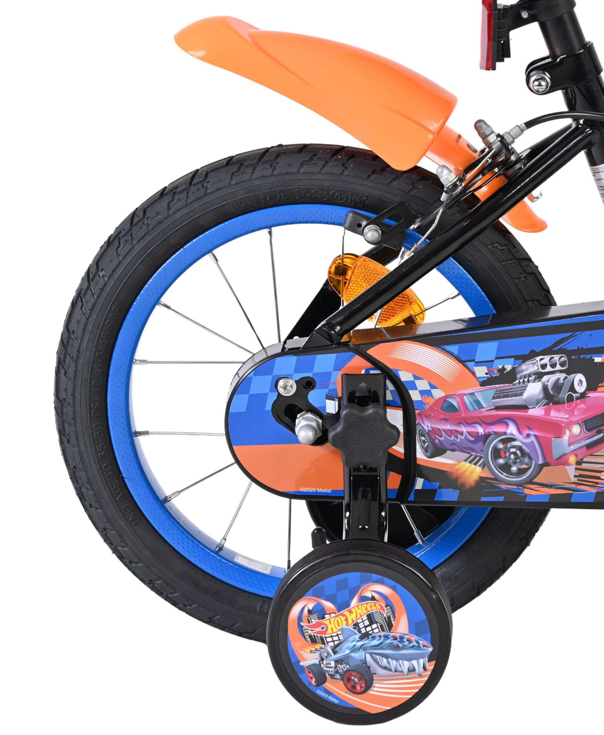 Heiße Räder Hot Wheels Kinderfahrrad - Jungen - 14 Zoll - Schwarz - Zwei Handbremsen