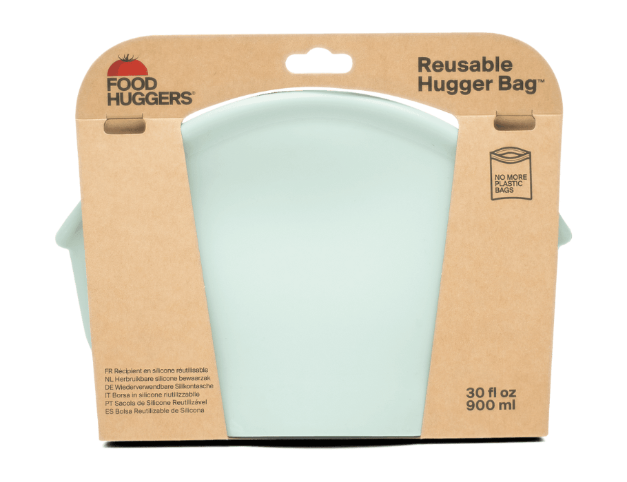 Food Huggers wiederverwendbarer Aufbewahrungsbeutel – 900 ml – Jade massiv