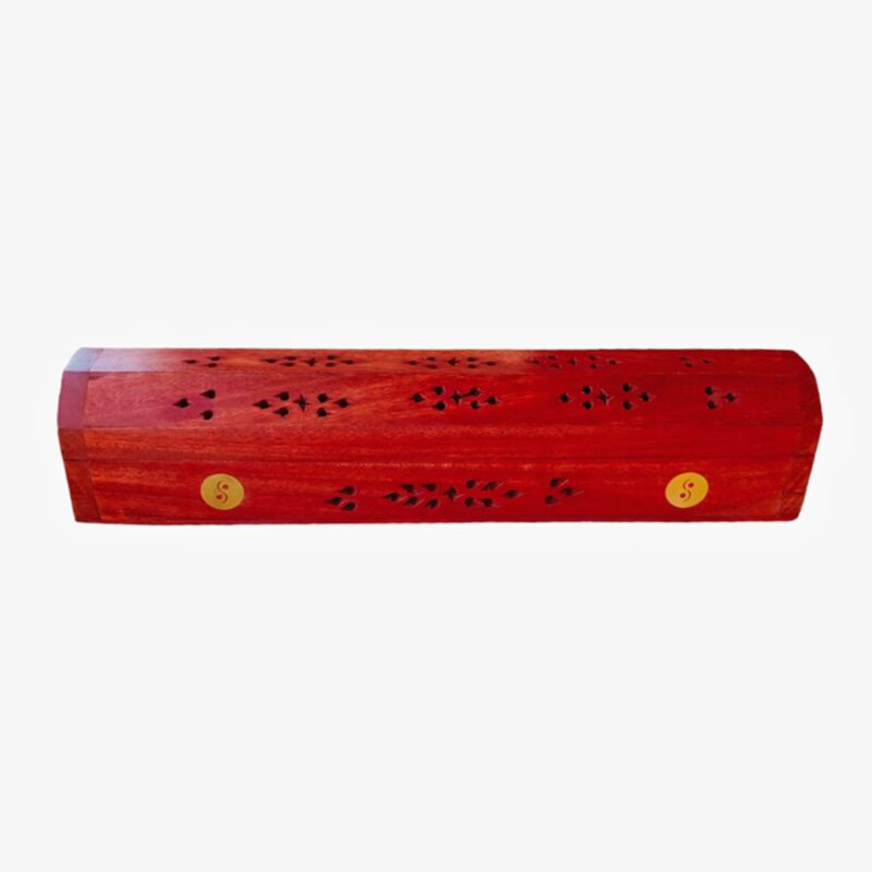 Räucherstäbchenhalter aus Mangoholz Yin Yang