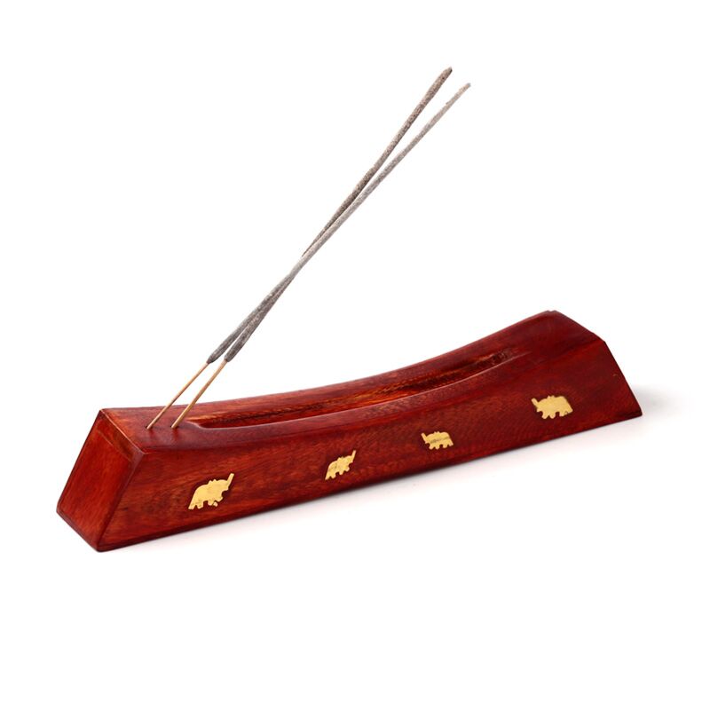 Elefanten-Räucherstäbchenhalter aus Mangoholz