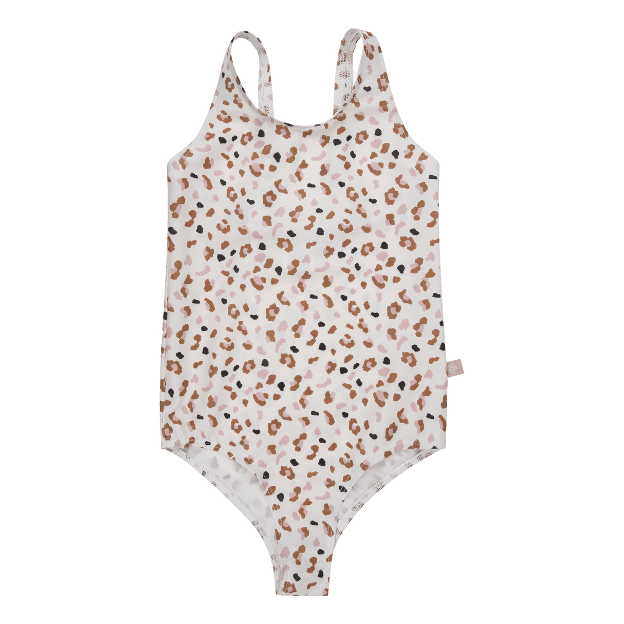 Leopard | Khakifarbener UV-Badeanzug für Mädchen