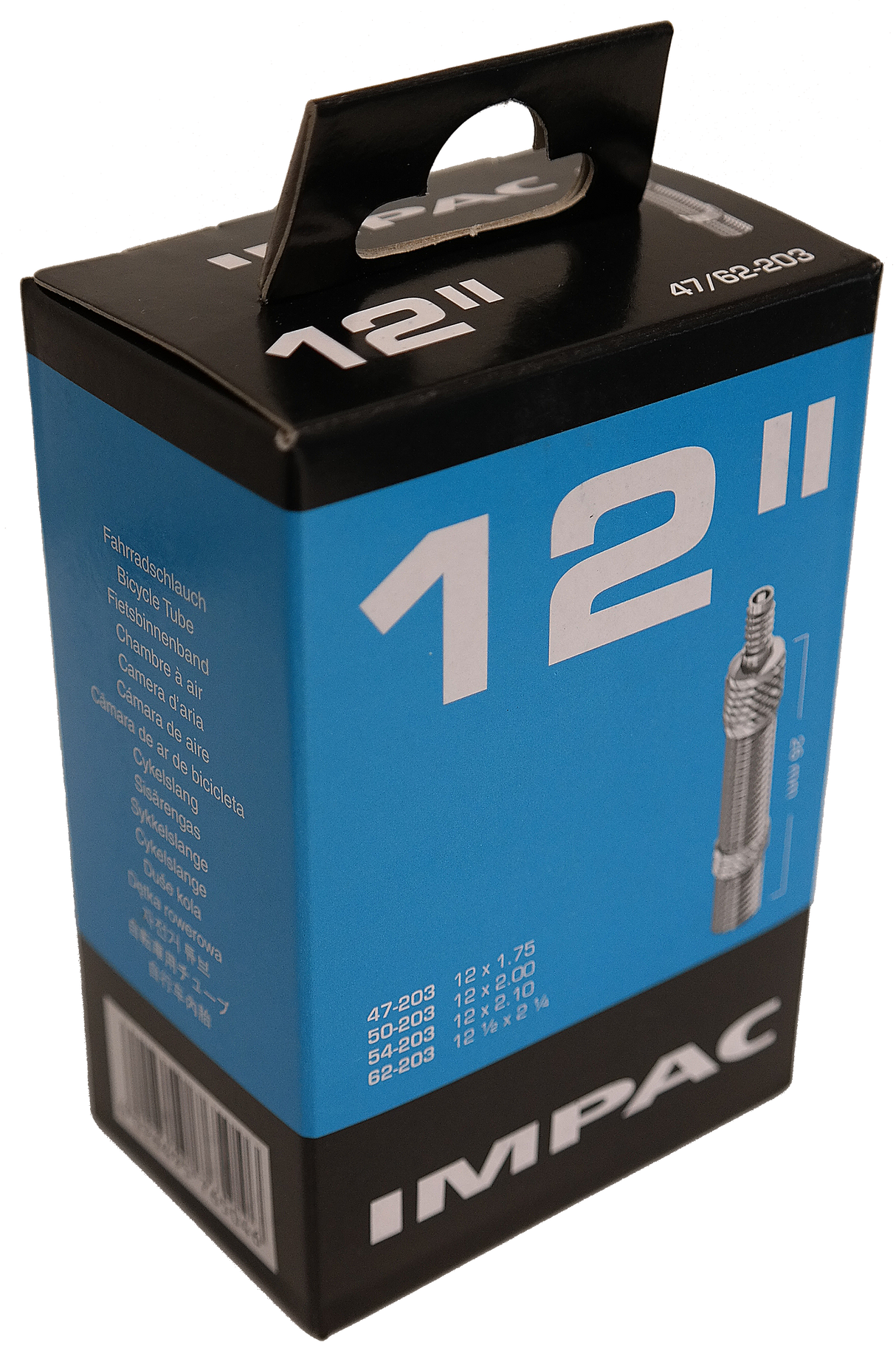 Impac Innenrohr (von Schwalbe) DV16 12x1.75 2.35 Etro 47 62-203, Ventil: Blitz Holland 26 mm
