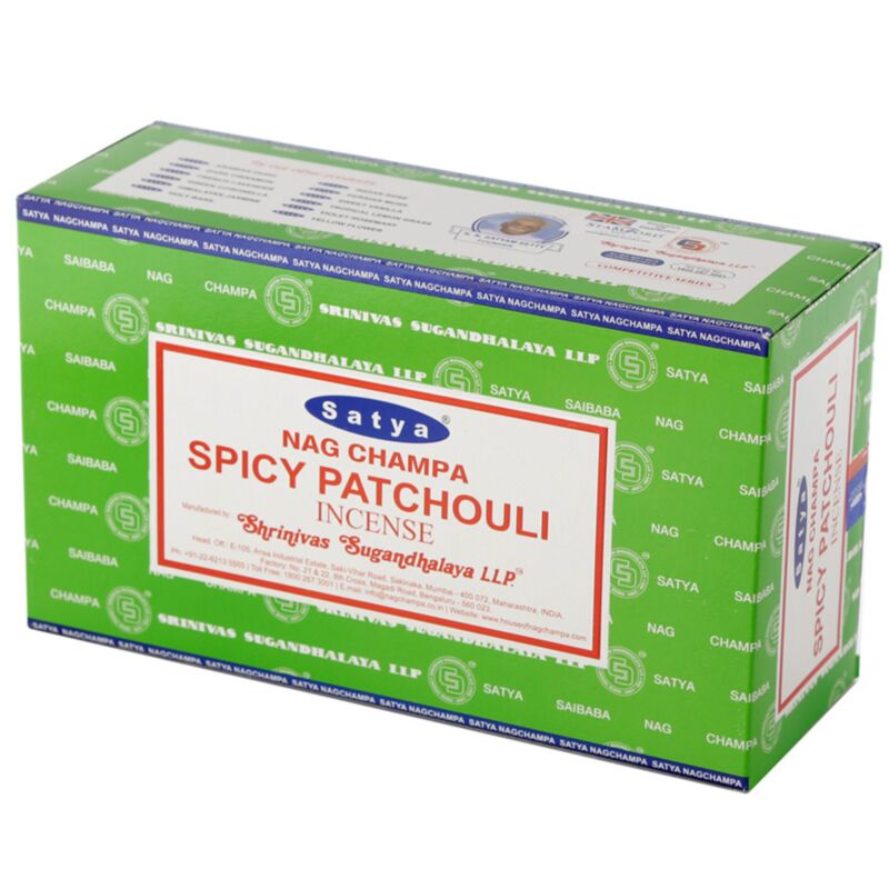 01364 würziges Patschuli – Satya Nag Champa Räucherstäbchen