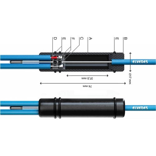 Universal Cable Splitter -Set wird mit optionaler ABS -Funktion (auf der Karte) eingestellt.