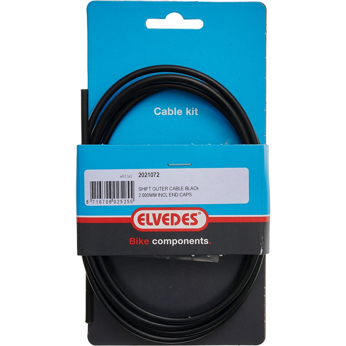 Elvedes Cable Systems BV Elvedes 2021072 Verbindungsaußenkabel schwarz 2000 mm. inkl. 2 Aderendhülsen