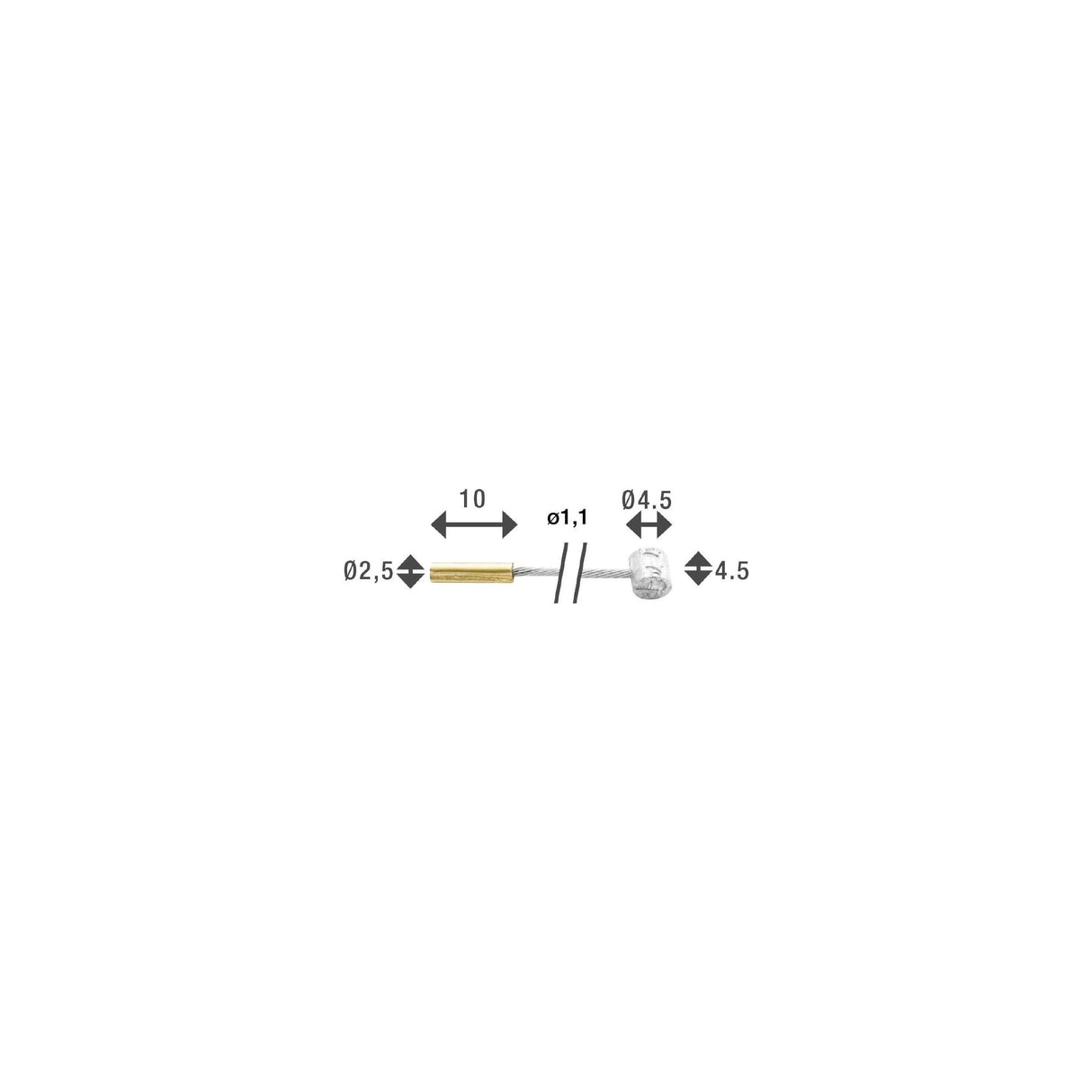 Elvedes inneres Schaltkabel s.a. 2 Nippel 6451