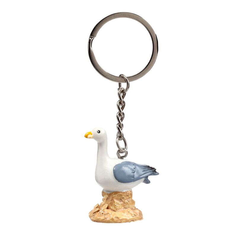 Möwe Boje Möwe auf Felsen Schlüsselanhänger