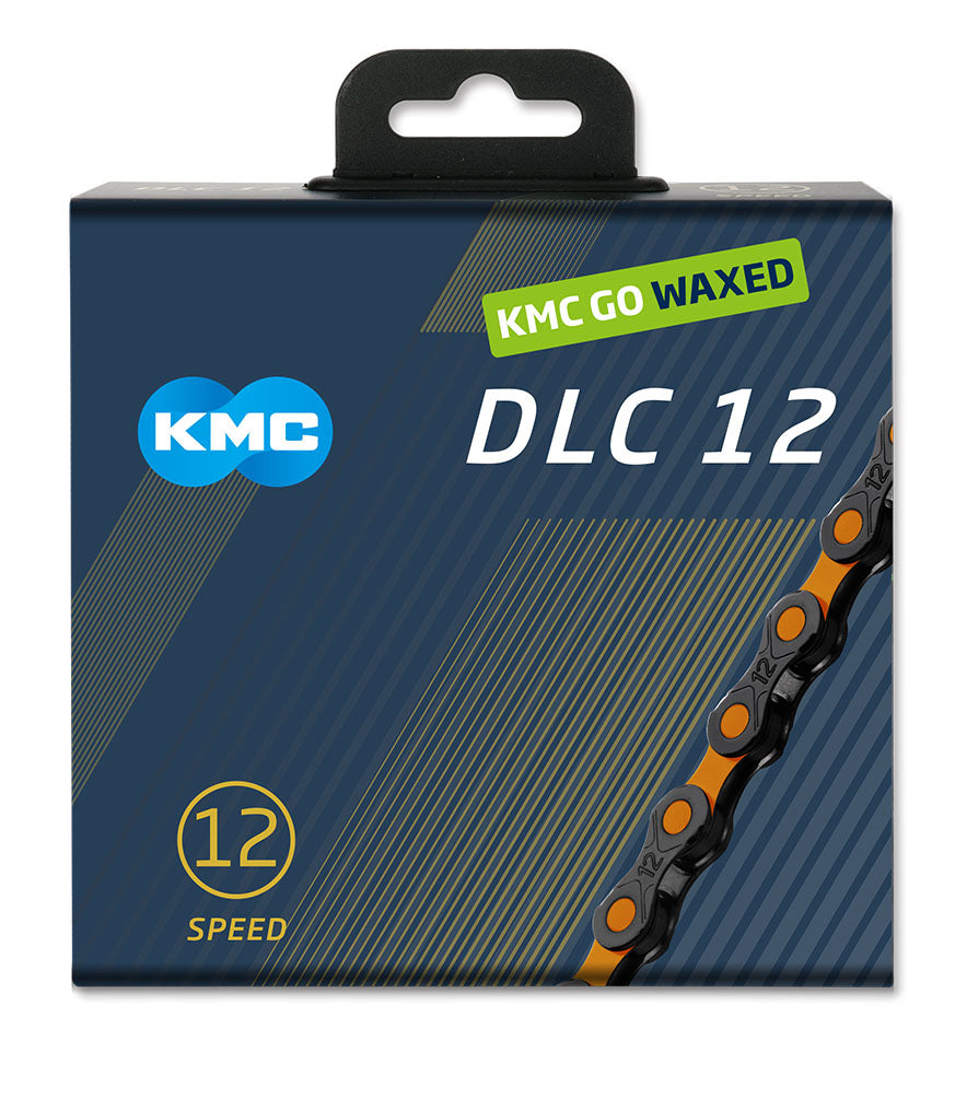 Kmc Kette dlc12 126l Box gewachst 12-Gang schwarz orange