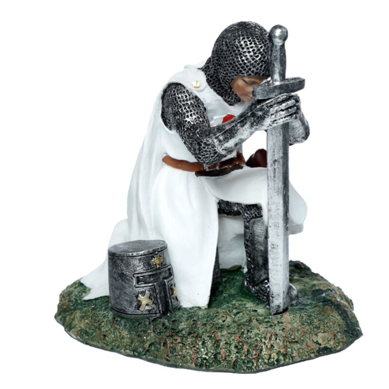 Beschützer des Königreichs kniender mittelalterlicher Ritter