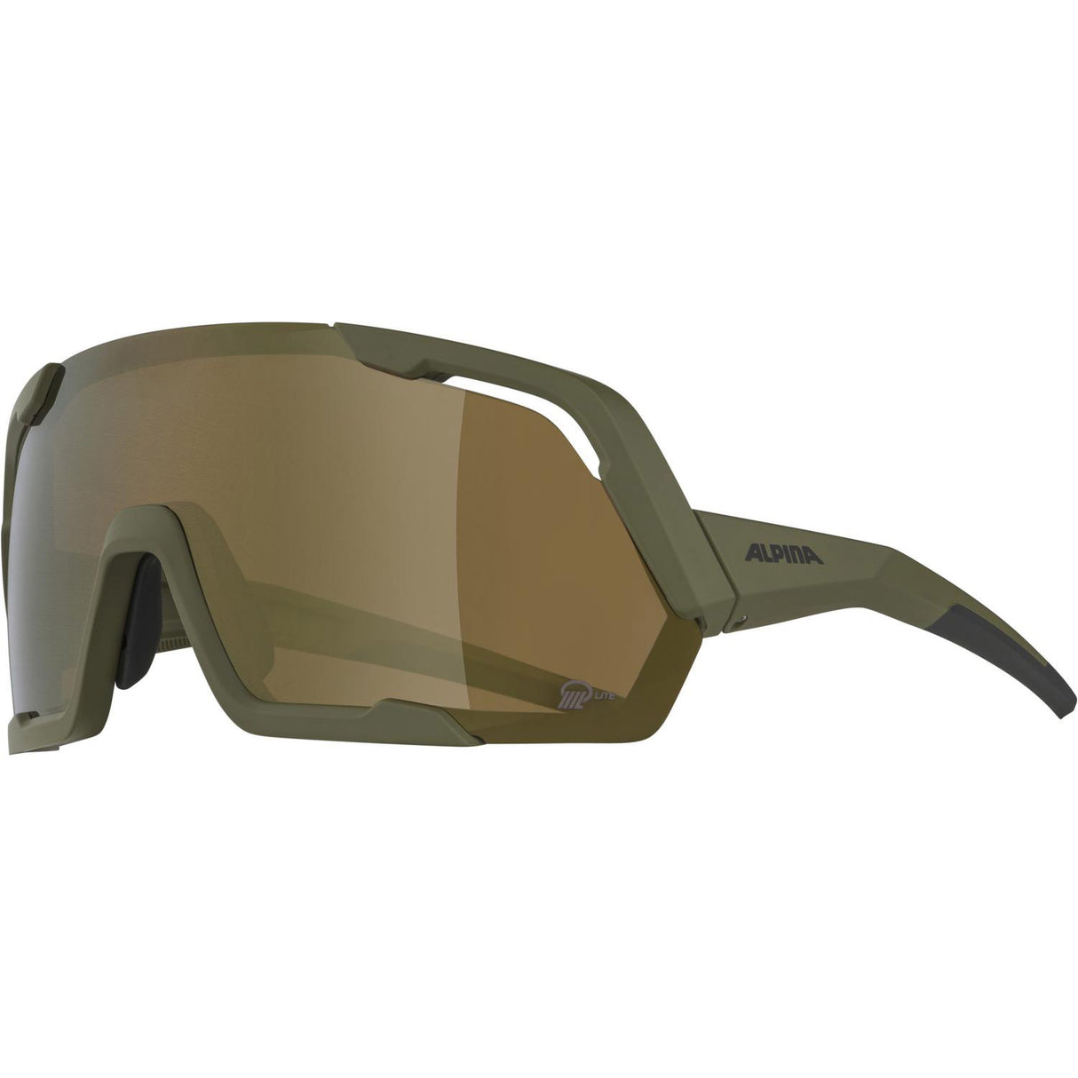 Olympische Sportbekleidung Alpina Sports Brille Rocket Q-Lite Olive