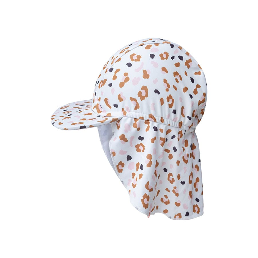 Leopard | Khakifarbene UV-Sonnenkappe