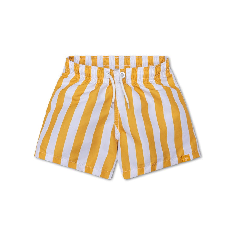 Fluss | Gelbe weiße UV-Badehose für Jungen