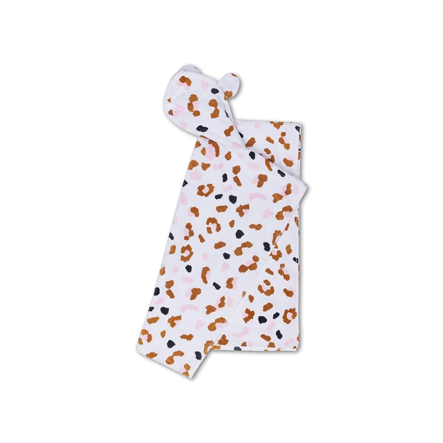 Leopard | Khakifarbener Strandponcho 65 x 65 cm