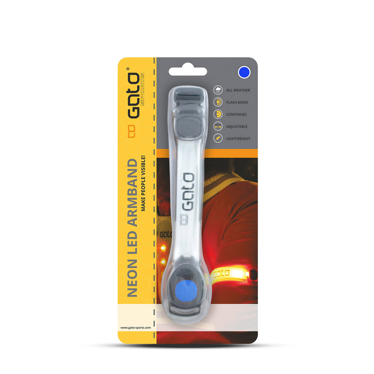 Outwet Gato Neon LED Arm hellblau eine Größe