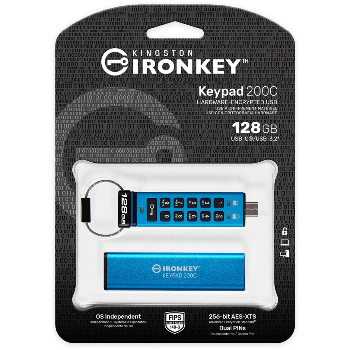 Kingston Ironkey Tastatur 200 128 GB
