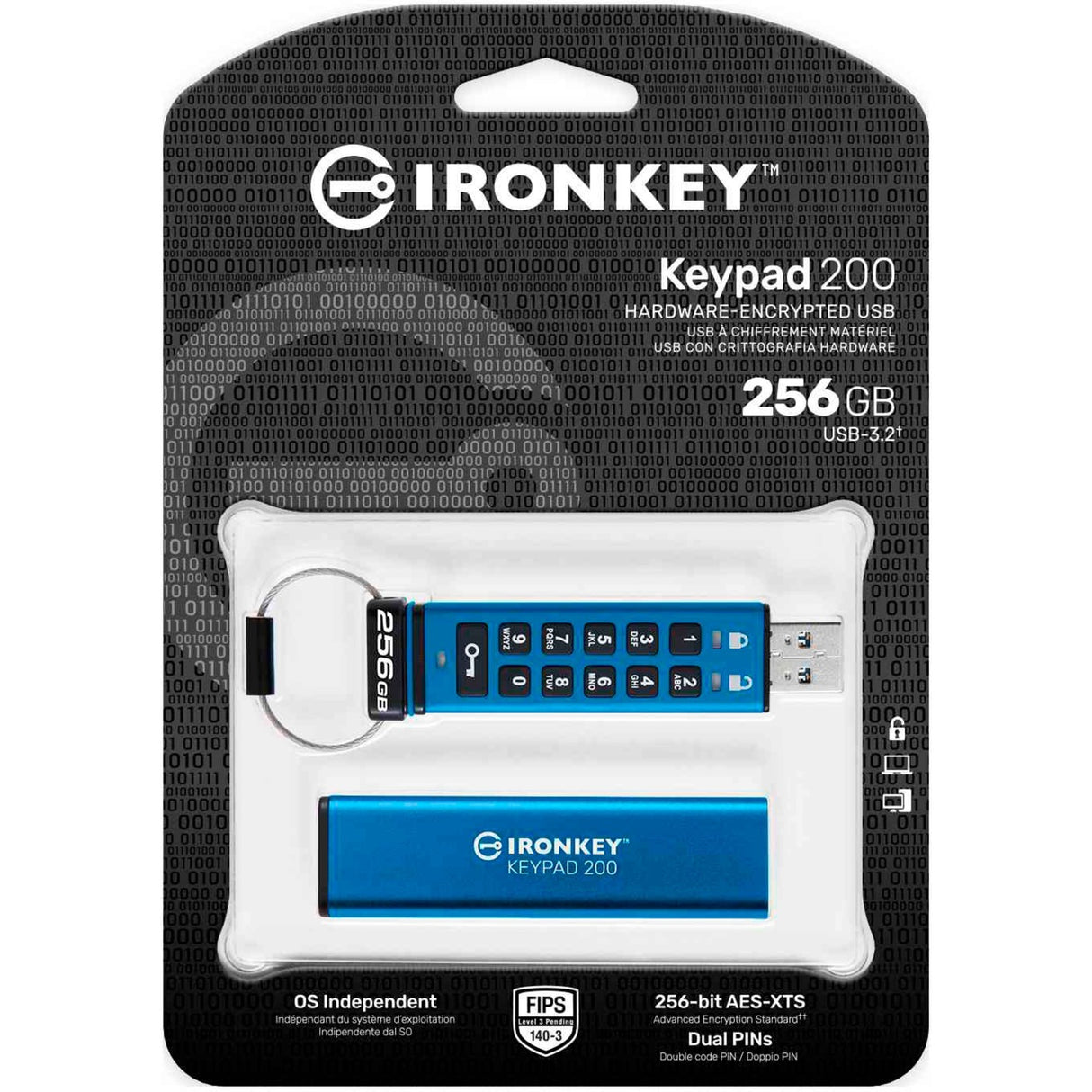 Kingston Ironkey Tastatur 200 256 GB