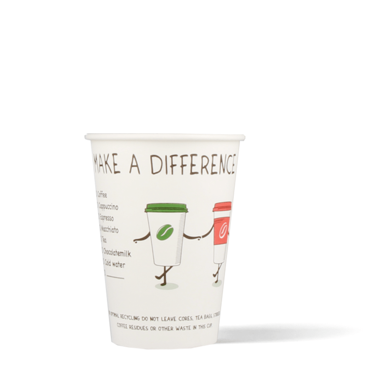 Make a difference koffiebeker low pe 180cc (2500 stuks)