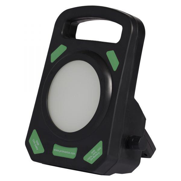 Primaelux LED-Leuchte, 30 W Gummileistung und Batterie