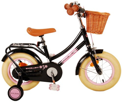 Volare ausgezeichnetes Kinderfahrrad – Mädchen – 12 Zoll – Schwarz