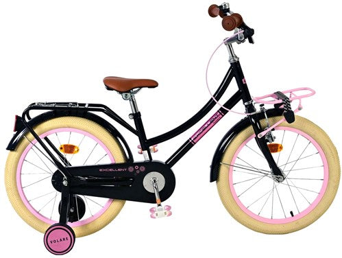 Volare ausgezeichnetes Kinderfahrrad – Mädchen – 18 Zoll – Schwarz
