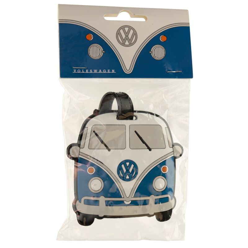 Blaues PVC-Kofferetikett für Volkswagen Van VW T1