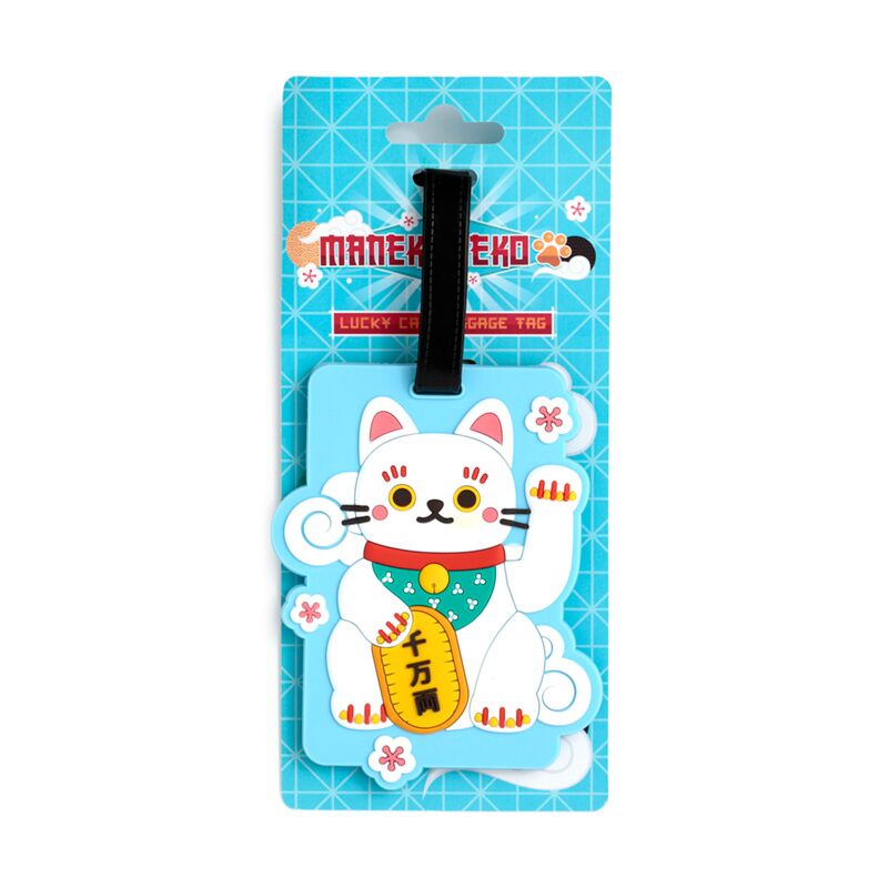 Maneki Neko Glückskatze PVC-Kofferanhänger