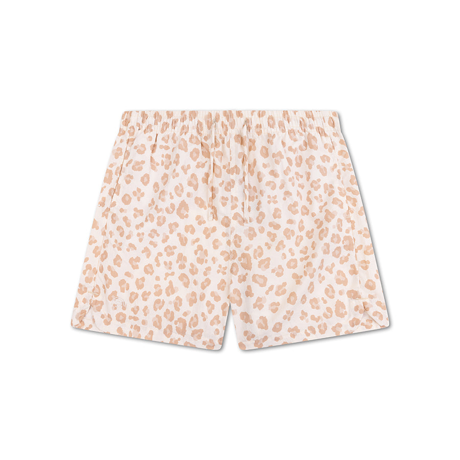 Leopard | Beige UV-Badeshorts für Mädchen