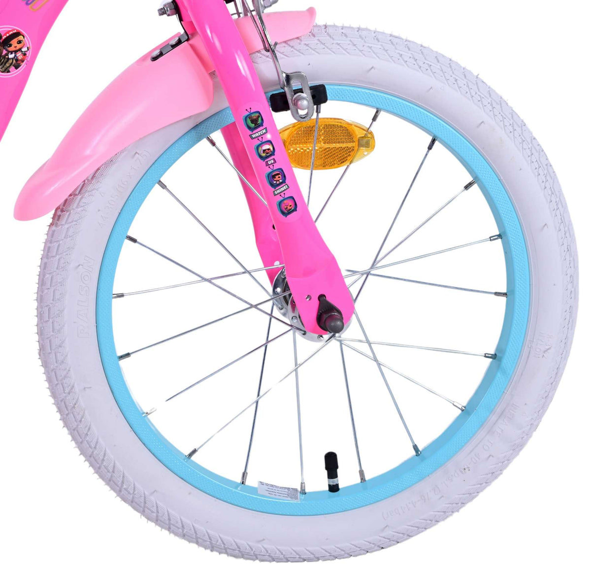 Volare Puppen-Kinderfahrrad – Mädchen – 16 Zoll – Rosa