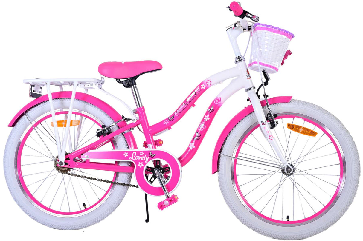 Volare Lovely Kinderfahrrad – Mädchen – 20 Zoll – Rosa – Zwei Handbremsen