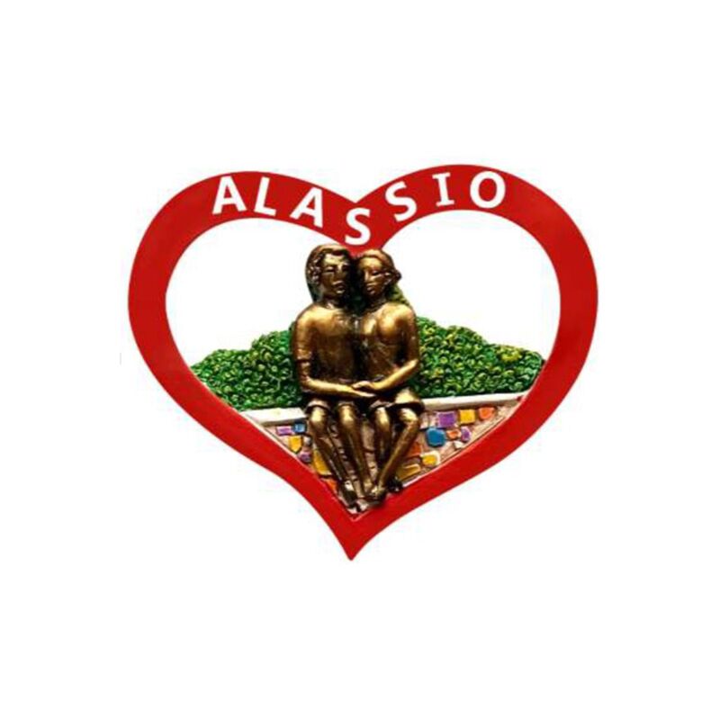 Strand-Meer-Magnet Alassio rotes Herz