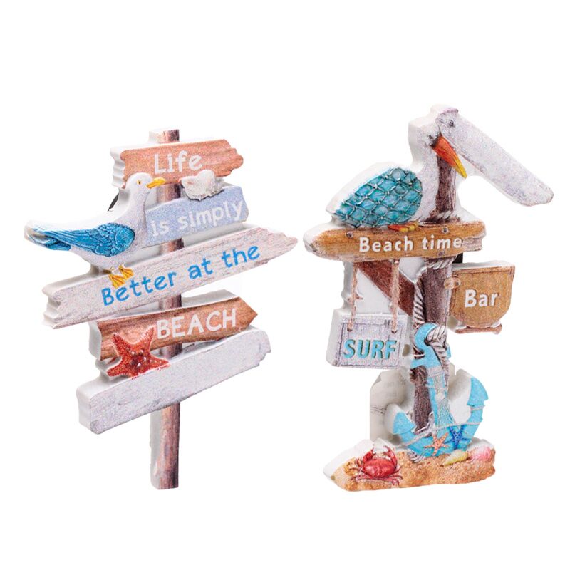 Strandschilder Slogans 3D-Meeresstrand-Souvenirmagnet