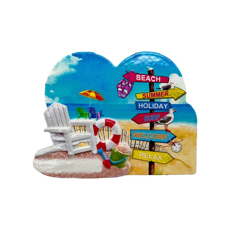 Strand Meer Magnet herzförmige Strandschilder Strandkorb