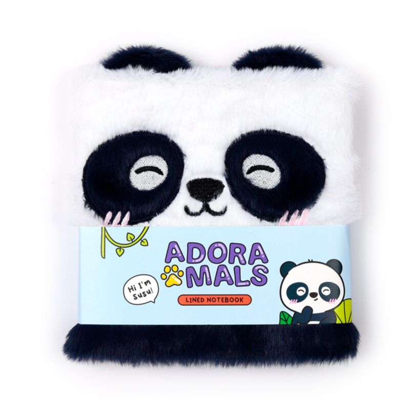 Flauschiges Panda-Notizbuch von Adoramals