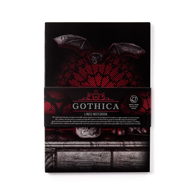 Gothica recyceltes liniertes A5-Notizbuch
