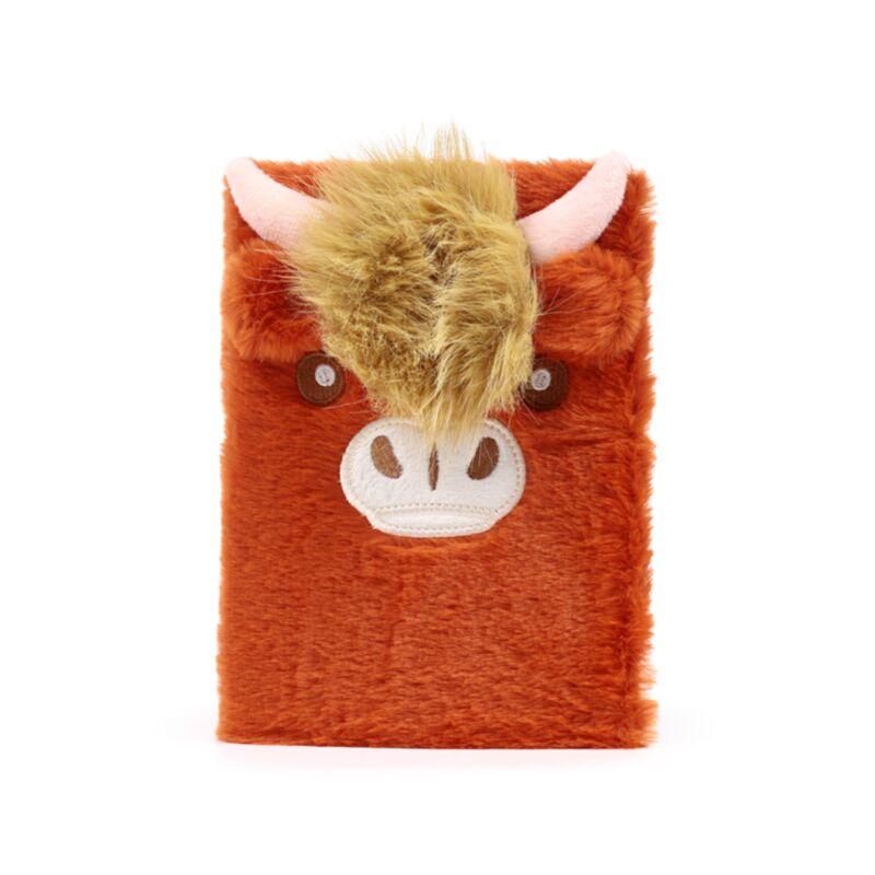 Higland coo flauschiges Kuh-Notizbuch A5