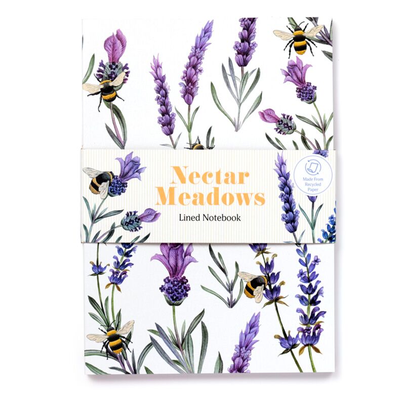 Nektarwiesen im recycelten linierten A5-Notizbuch
