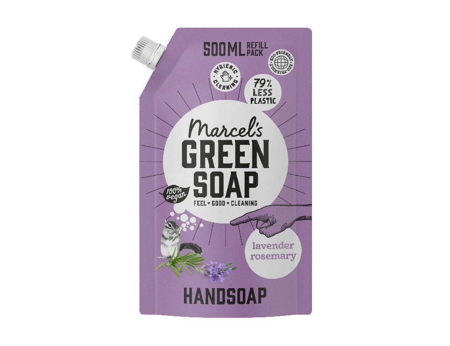 Marcels grüne Seife Handseife Lavendel Rosmarin 500 ml Navulzak