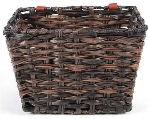 Volare geflochtener Wicker Fahrradkorb - klein - schwarz