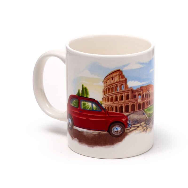 Fiat 500 Rom Porzellantasse