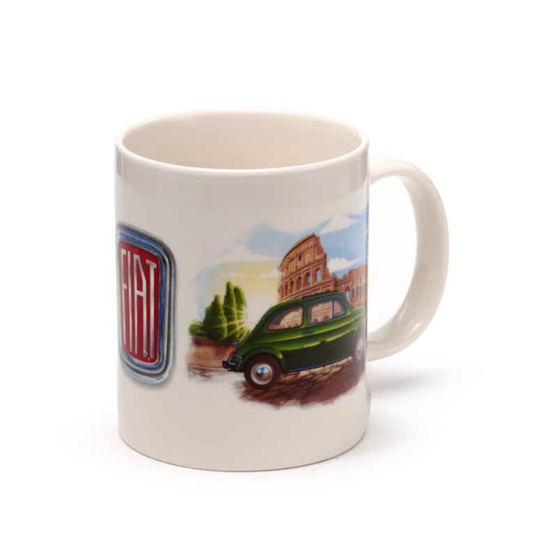 Fiat 500 Rom Riviera Porzellantasse